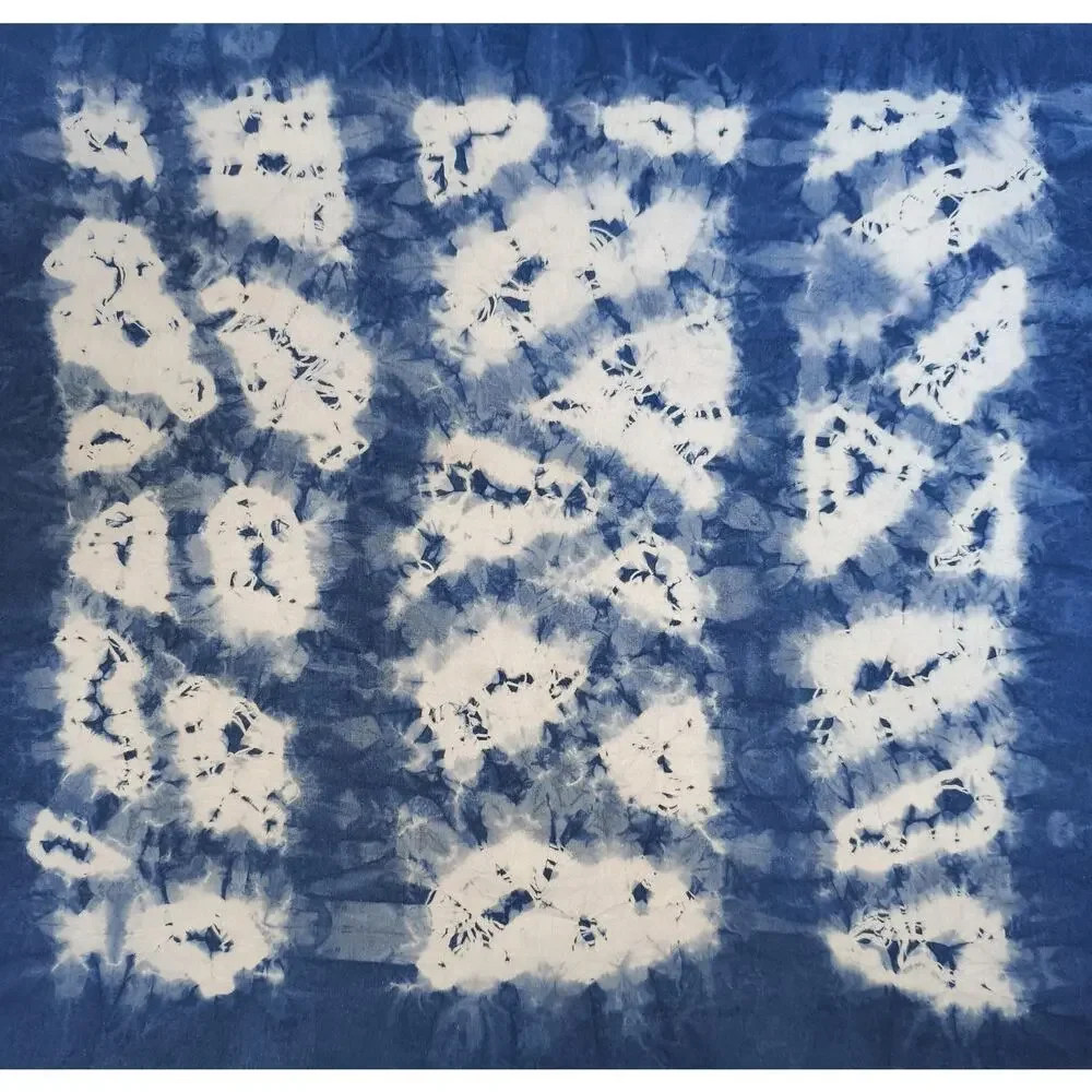 Handmade Indigo Batik Pillow Cover | Cotton Throw | Modern Geometric
